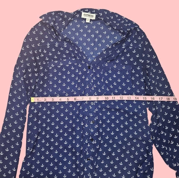 NWOT Express Portofino Nautical Shirt - Picture 4 of 7